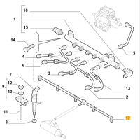 55201475 Alfa Romeo 159 Brera 939 / 166 & Fiat Croma & Lancia Thesis Hose Fuel Overflow