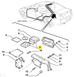 60670601 / 60671664 Alfa Romeo 166 CD-Changer + Calculator Navigation (inc. Code)