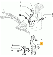 60624976 Alfa Romeo 147 & 156 & GT 937 Achsschenkel vorne rechts