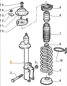 60598998 Alfa Romeo 164 3.0 LS Rear Damper