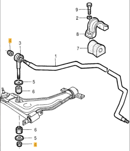 60808210 Alfa Romeo 164 Nut Front Axle