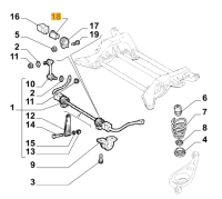 60611639 Alfa Romeo GTV Spider 916 Büchse Stabilisator Hinterachse