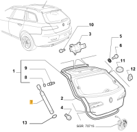 50508010 Alfa Romeo 159 SW Gas Spring Trunk Set