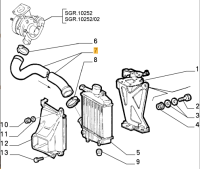 60619008 Alfa Romeo 156 2.4 JTD Turbo Charger Air Pipe