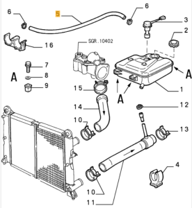 60528959 / 60590088 Alfa Romeo 155 Schlauch Kühler