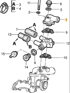 60559862 Alfa Romeo 164 2.0 V6 Turbo / 3.0 12V Thermostat