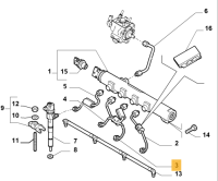 55204727 Alfa Romeo & Fiat & Lancia Kraftstoffeinspritzleitung 3.Zylinder