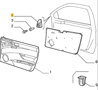 151206061 Alfa Romeo 146 innere Spiegelverkleidung rechts