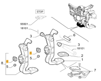46755874 Alfa Romeo 147 / GT 937 & Fiat Grande Punto Brake Pedal Holder