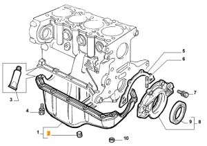 7734022 Alfa Romeo Mito & Fiat & Lancia Verschlussschraube Ölwanne (Corteco 220127S)