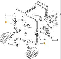 60674858 Alfa Romeo 147 & 156 & GT 937 GTA Bremsschlauch vorne