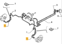 7729198 / 71736965 Alfa Romeo 145/146/155/GTV Spider 916 & Fiat Coupe & Lancia Dedra Bremsschlauch vorne (4118436 Metzger)