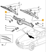 71718357 Alfa Romeo GTV & Spider 98 Kabel Wischer