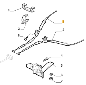 60624590 Alfa Romeo 156 Brake Cable RH (FTE FBS09053)