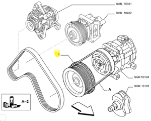 46754557 Fiat Doblo & Multipla & Stilo Riemenscheibe