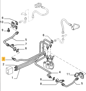 71737655 Alfa Romeo 145 / 146 / 155 & Fiat & Lancia Bremsleitung rechts