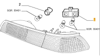 9946363 Alfa Romeo 145 Lampenhalter links