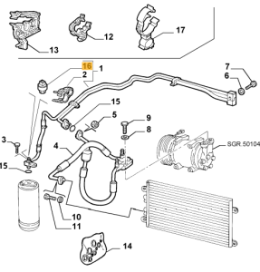 46476438 Alfa Romeo 147/156/GT 937 & Fiat & LAncia Y Drucksensor Klimaanlage