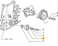 46424716 Alfa Romeo 145/6 / 155 / 164 & Fiat & Lancia Spannrolle