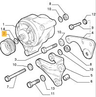 60611988 / 5895346 Alfa Romeo 155 Turbo/Gamma 96 DS & 164 (92-97) Riemenscheibe Lichtmaschine