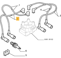 60581806 Alfa Romeo 33 1.5/1.7 8V Zündkabel Zylinder 2