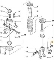 51737439 Alfa Romeo 147 & 156 & GT 937 Schraube Stoßdämpfer vorne
