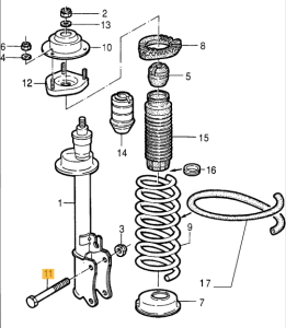 60561618 Alfa Romeo 164 & Fiat Croma & Lancia Thema Screw Rear Damper
