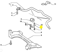 46741682 Fiat Halter rechts Vorderachse