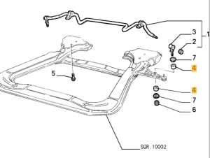 7601642 Aöfa Romeo & Fiat & Lancia Rubber Bush Stabilisator Front Axle