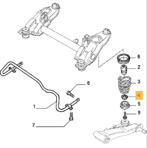 60654617 Alfa Romeo 145 & 146 Gamma 97/MY 99 Bearing Rear Suspension