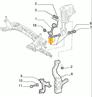 60657242 Alfa Romeo 147/156/166/GT 937 & Fiat Stilo/Siena Schraube Stoßdämpfergabel vorne