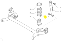 51856964 Fiat Punto & 500 Schraube Stoßdämpfer hinten