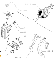 60680841 Alfa Romeo 156 MY 99 Lager Gaspedal
