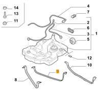 60628085 Alfa Romeo 156 & GT 937 Stange Kraftstoffbehälter