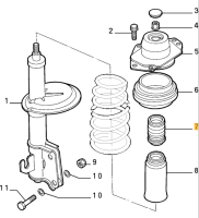 60585431 Alfa Romeo 145/146/155 & Fiat Brava/Bravo Rubber Bush Front Damper