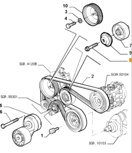 15888724 Alfa Romeo & Fiat & Lancia Screw Pulley