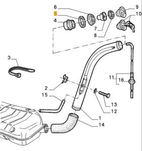 60584253 Alfa Romeo 33 & 75 Dichtung Kraftstoffrohr