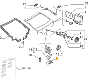 60628664 Alfa Romeo 146 Heckklappenschloss