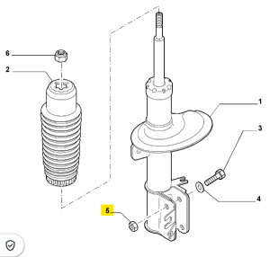 9617771980 Lancia Mutter Stoßdämpfer vorne/hinten (Preis je Stück)