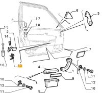 60606555 Alfa Romeo 164 Spring Interior Door (Price for One)