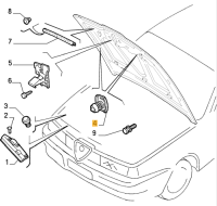 60580418 Alfa Romeo 155 (92-96) Motrohaubenschloss
