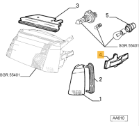 60777102 Alfa Romeo 164 Holder Indicator RH