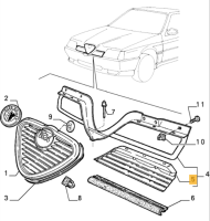 164008103100 / 60509954 / 60509932 Alfa Romeo 164 Kühlergrill Links