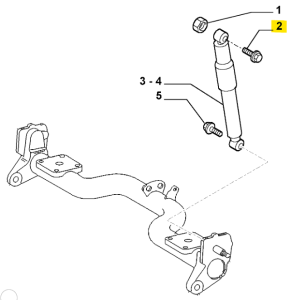 46839149 Fiat Doblo Schraube Stoßdämpfer hinten (Preis je Stück)