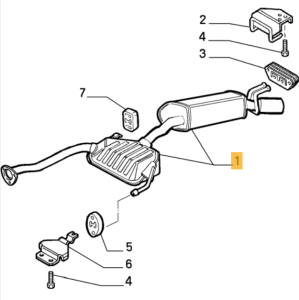 60614002 Alfa Romeo 155 2.0 TS 16V Auspuff