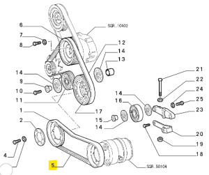 71739621 Fiat Punto V.Rib Belt L=942