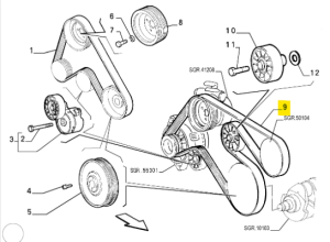 46749664 Fiat Keilrippenriemen Klimaanlage
