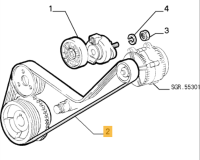 60808954 / 60573075 Alfa Romeo 164 2.0 TB V6 & Lancia Keilrippenriemen
