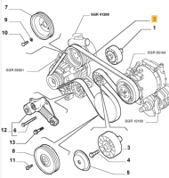 46479557 Alfa Romeo 156 2.4 JTD10V & Fiat Marea V-Rib Belt L=1760