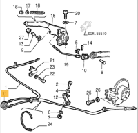 60800047 / 4162944 Alfa Romeo 164/155 & Fiat & Lancia Schelle Handbremsseil (Preis je Stück)